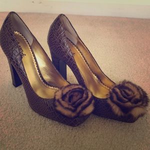 Hale Bob Croc Pump w fur